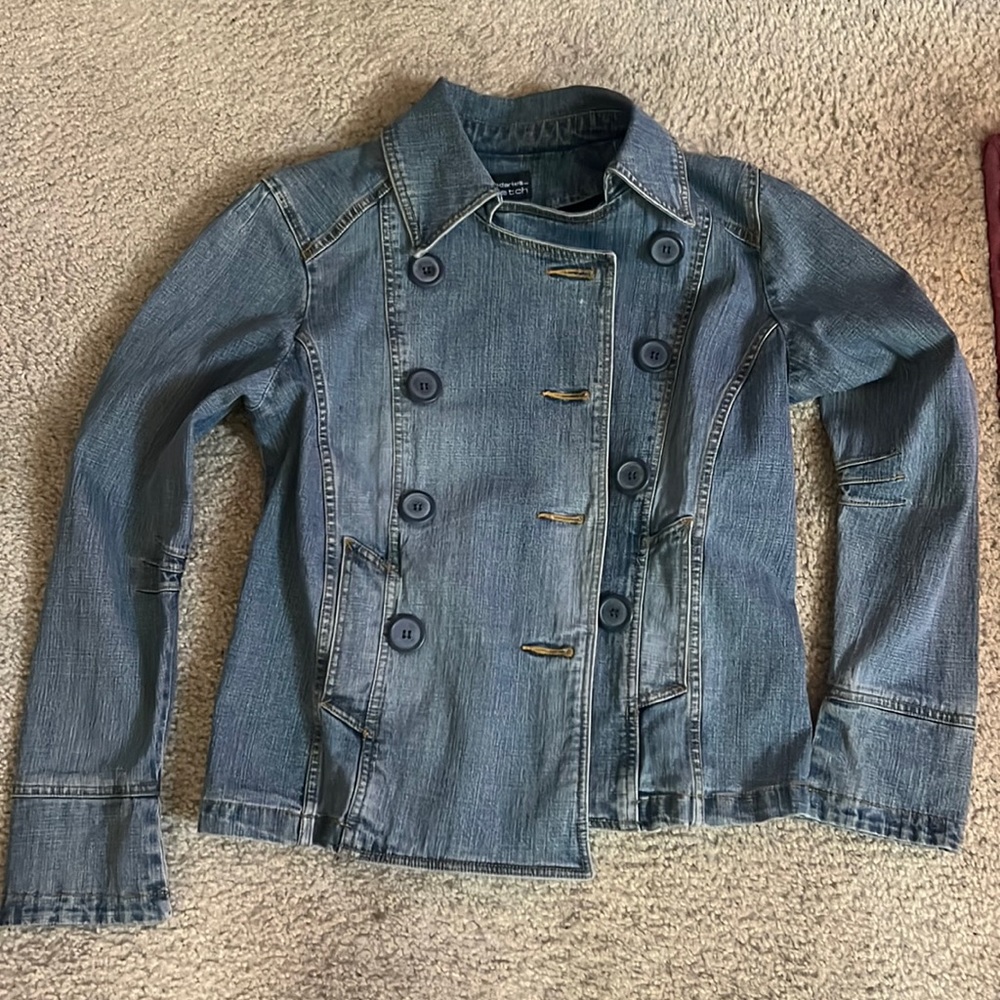 Peacoat style denim jacket